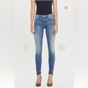 MOTHER Graffitti Girl High Rise Distressed Blue Jeans Size 26